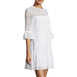 kate spade ♡ lace flounce shift dress